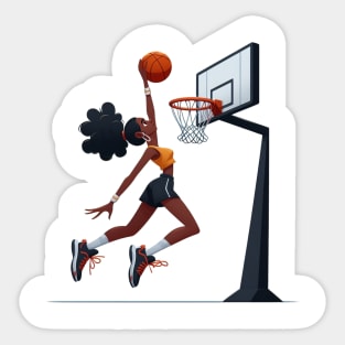 Female basketball player Sticker